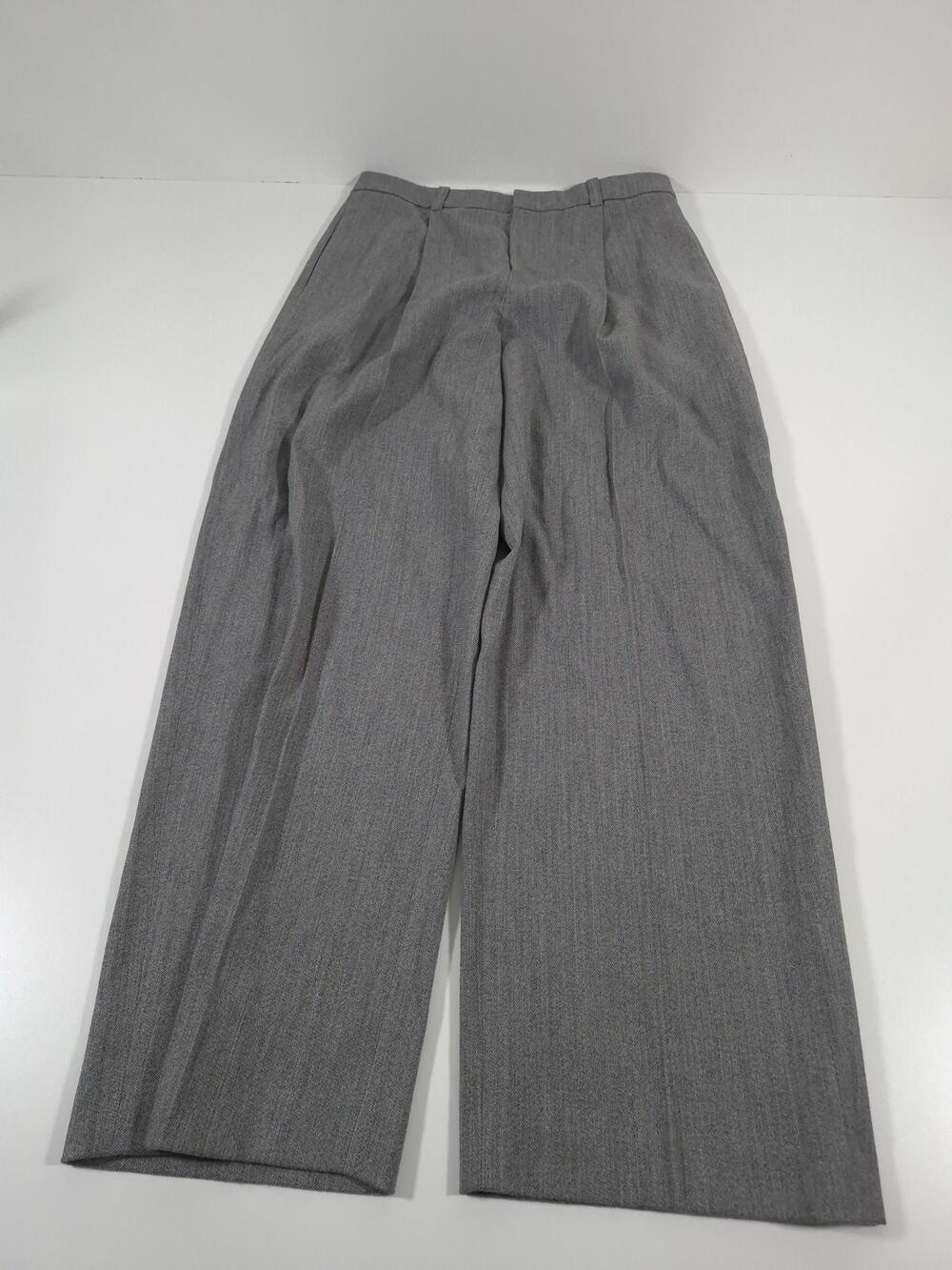 Vince Women Dress Pants 10 Wide Leg Gray Wool Blend Italy Trousers Pleat Career